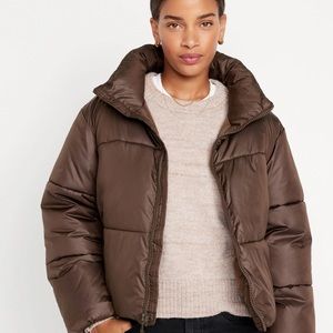 NWT OLD NAVY Quilted Puffer Jacket  Color: French Roast